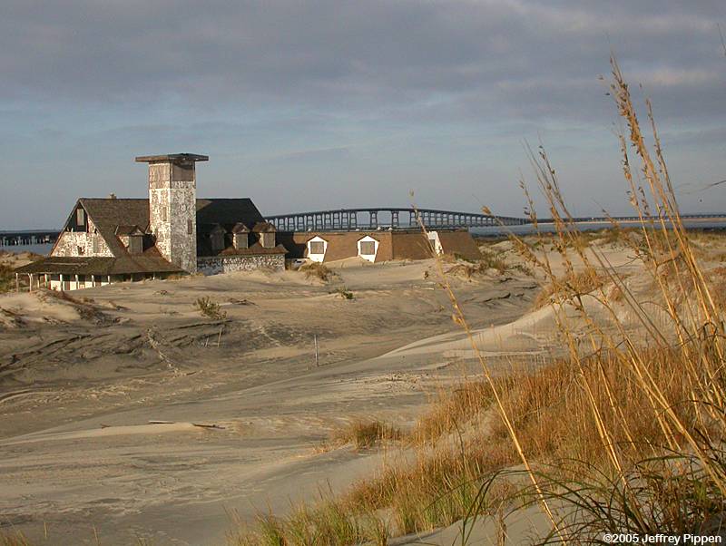Old Coast Guard Station at North end of Pea Island