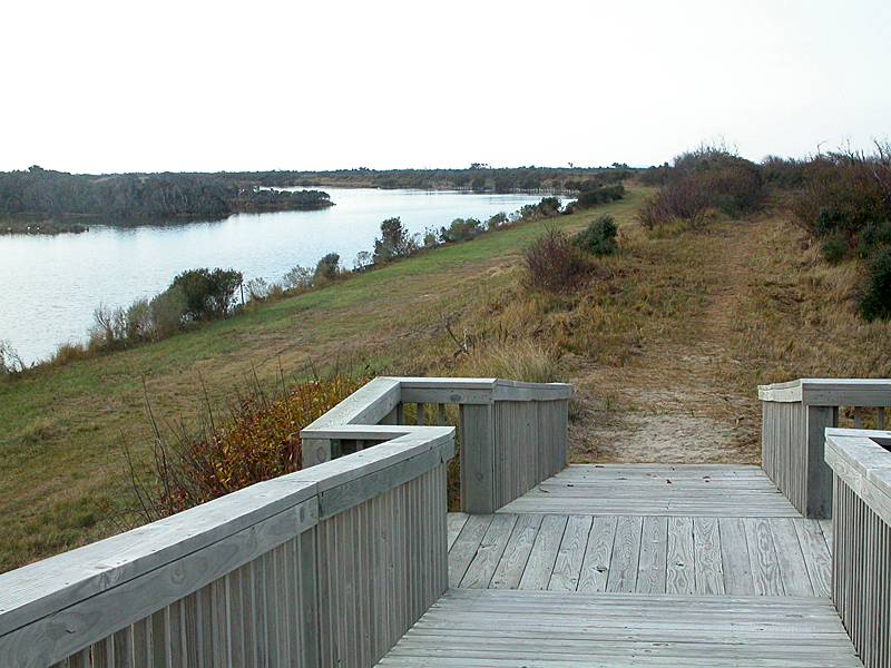 North dike, North Pond, Pea Island